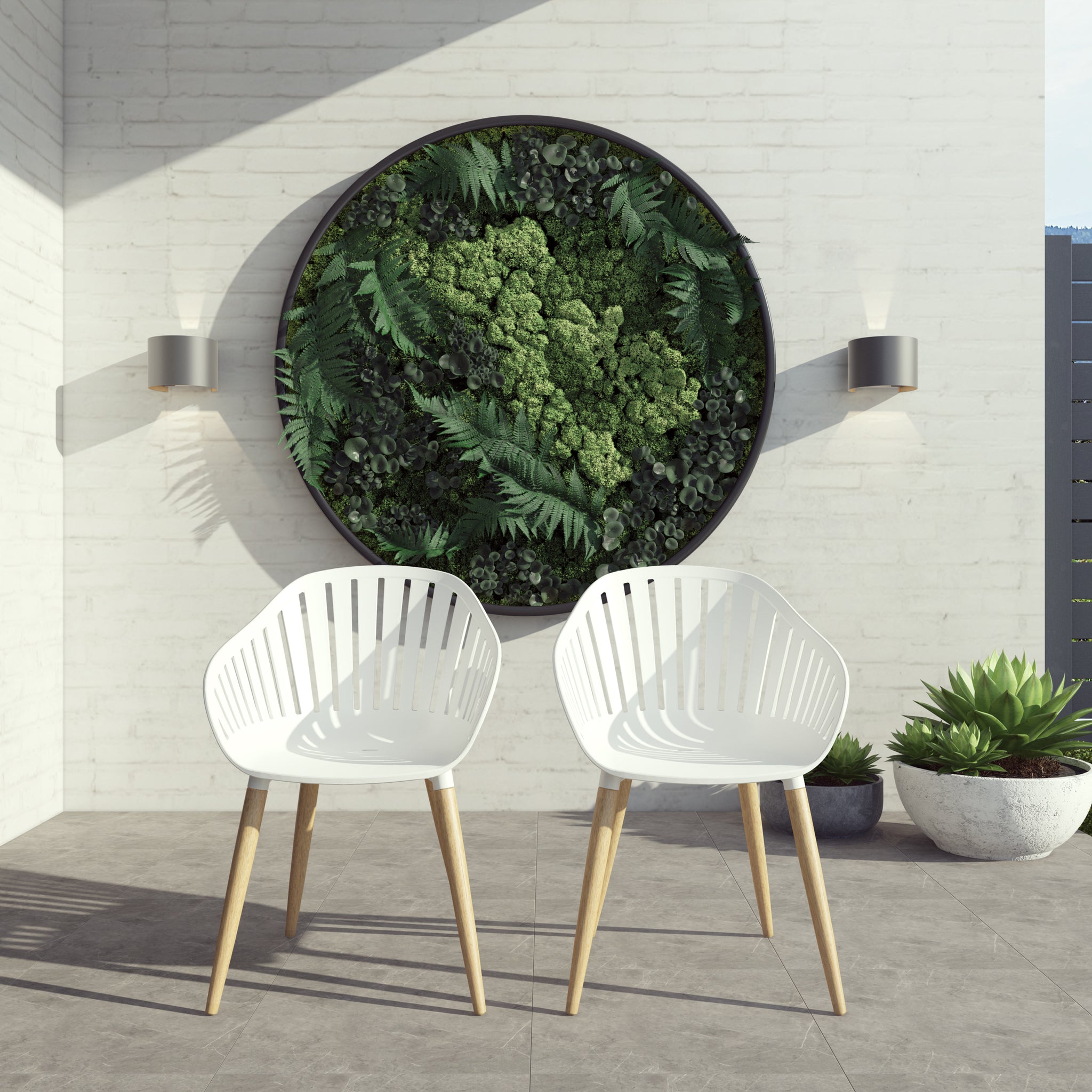 Cannes White Eucalyptus Outdoor Dining Chair - 4PC