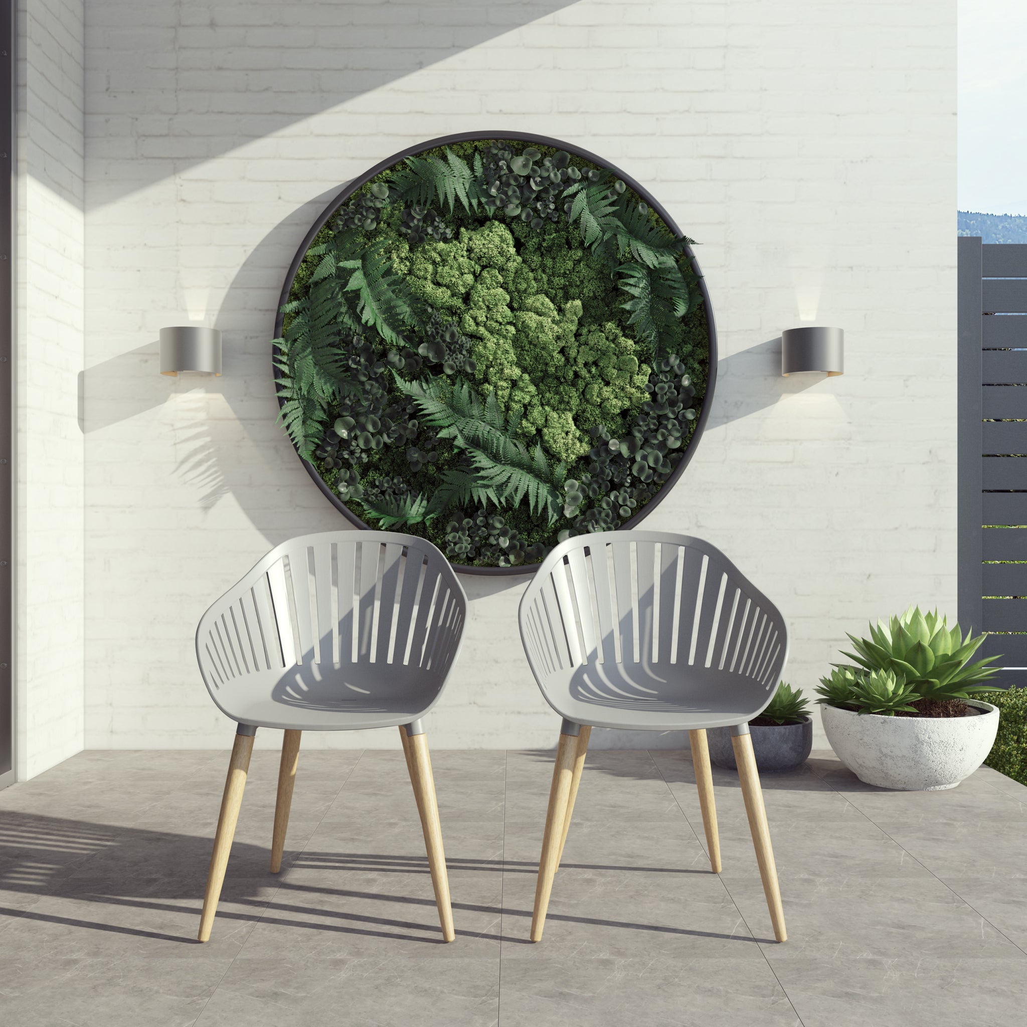 Cannes Grey Eucalyptus Outdoor Dining Chair - 4PC