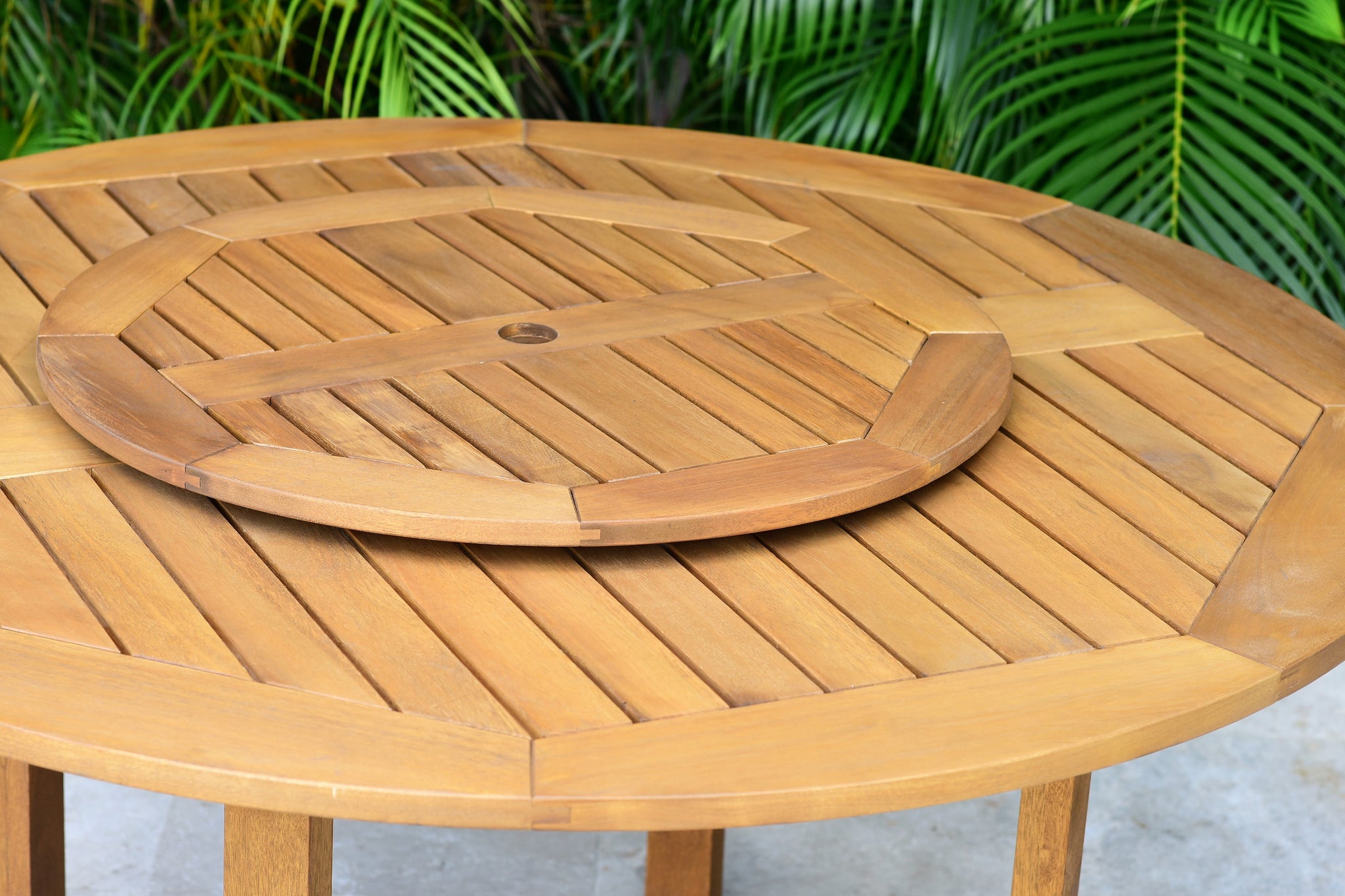 Lazy Susan Square Outdoor Dining Table