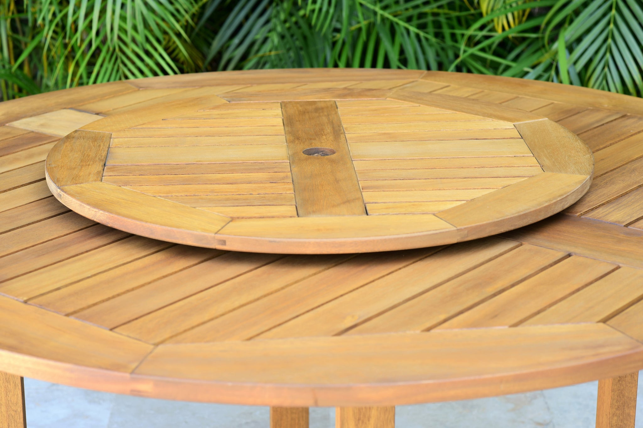 Lazy Susan Square Outdoor Dining Table