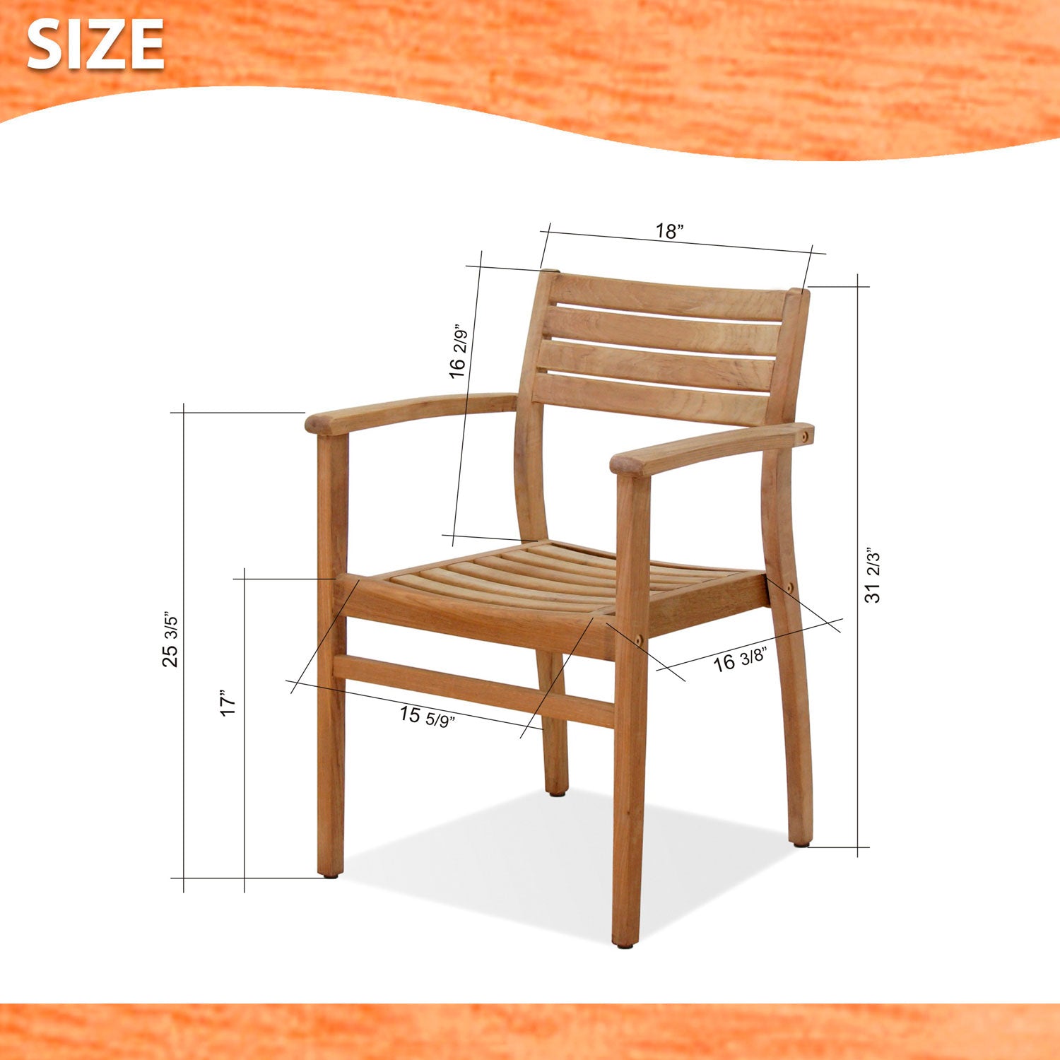 Ninia Stacking Outdoor Dining Chair - 2pc