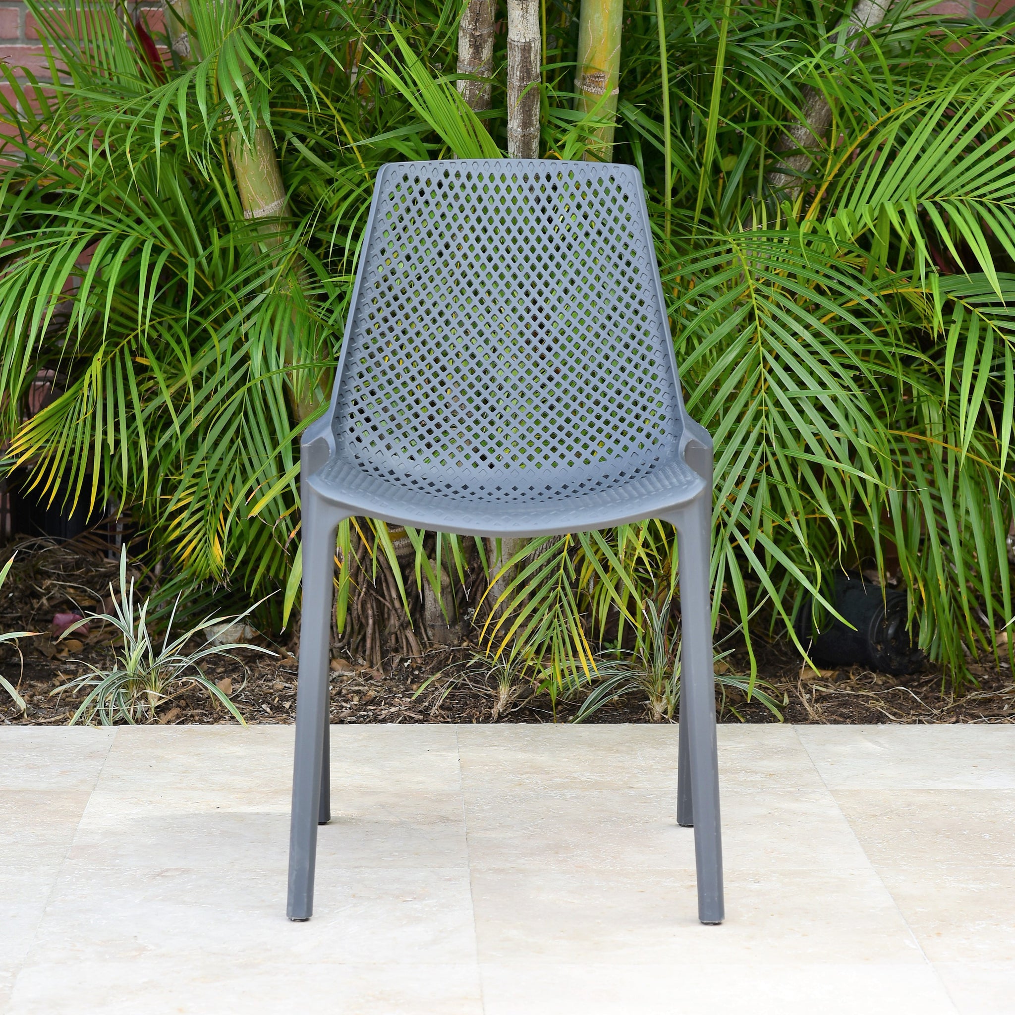 Valencia Grey Stacking Outdoor Dining Chair - 4PC