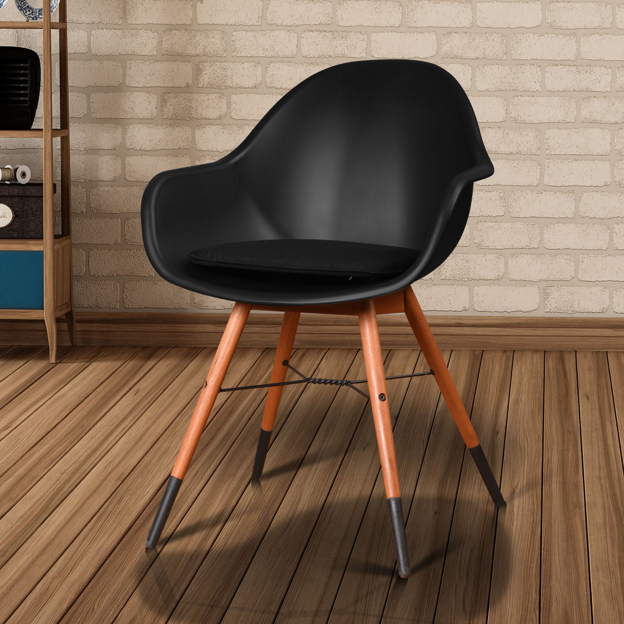 Chamonix Black Arm Indoor Dining Chair - 4PC